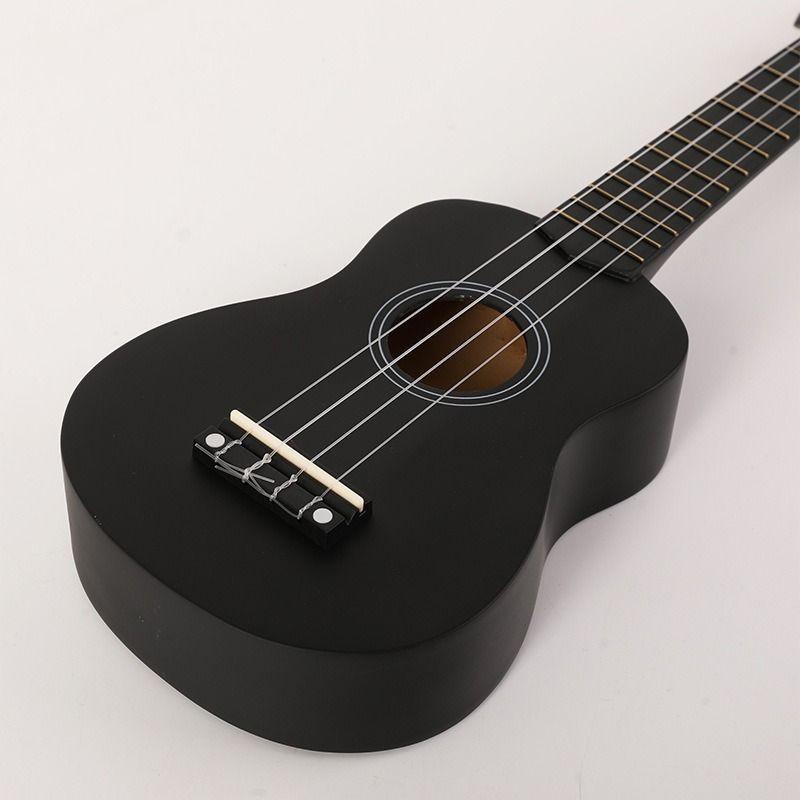ukelele de 21 pulgadas negro traje Con accesorios-2