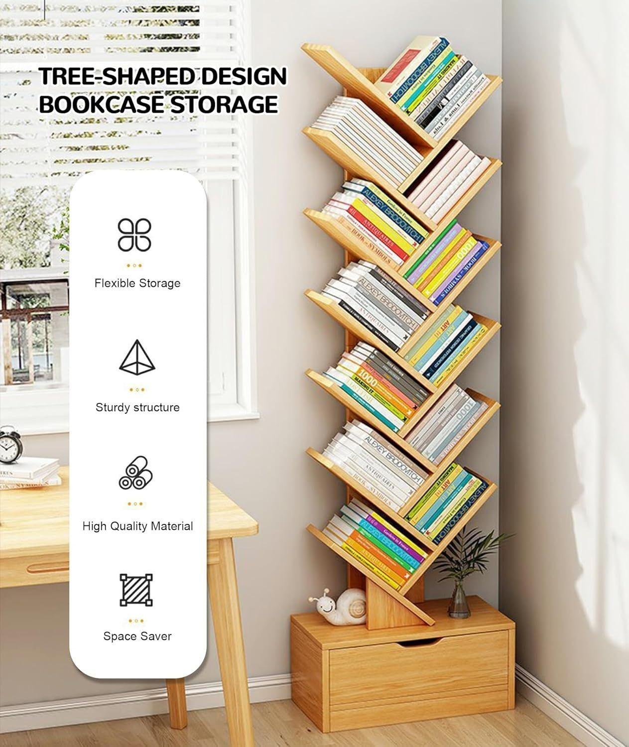 Biblioteca Librero De Arbol Organizador De Libros Alto 158cm-4