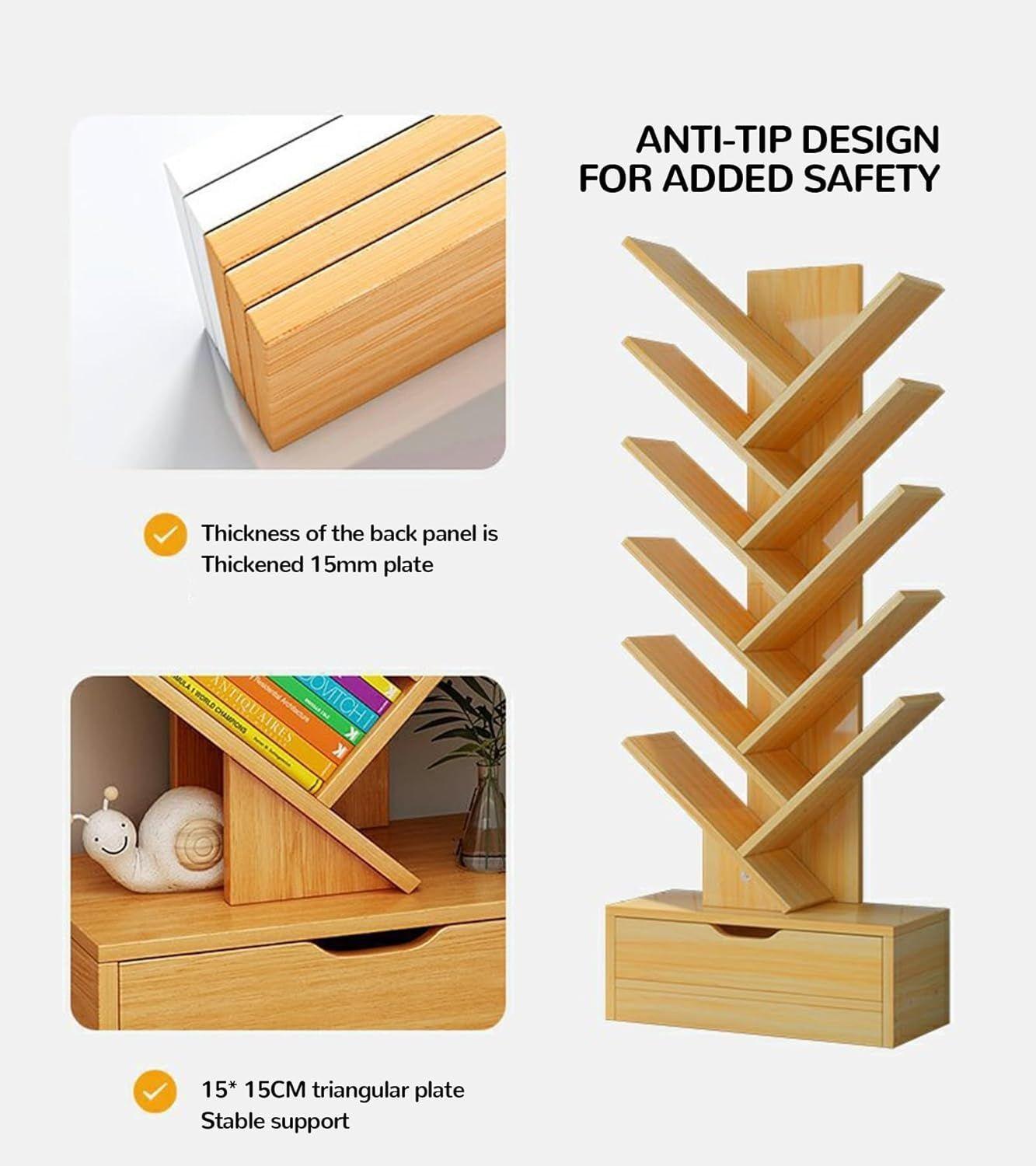 Biblioteca Librero De Arbol Organizador De Libros Alto 158cm-7