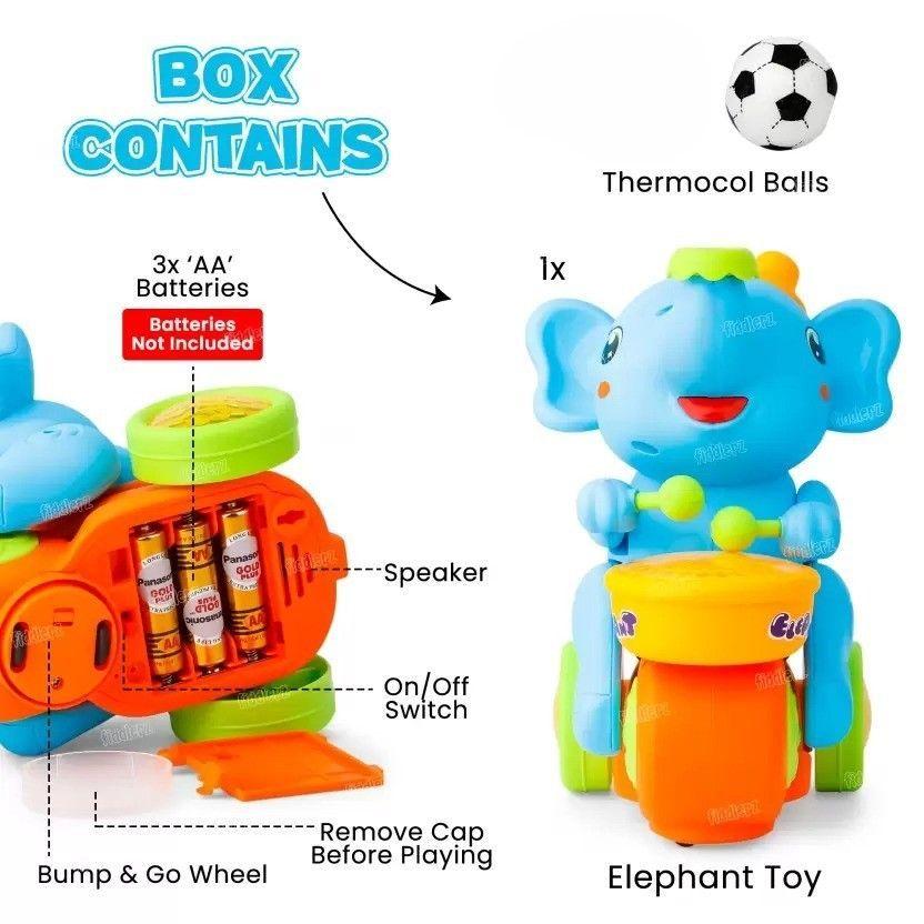 juguetes acrobático elefante bebé Con luces y música-4