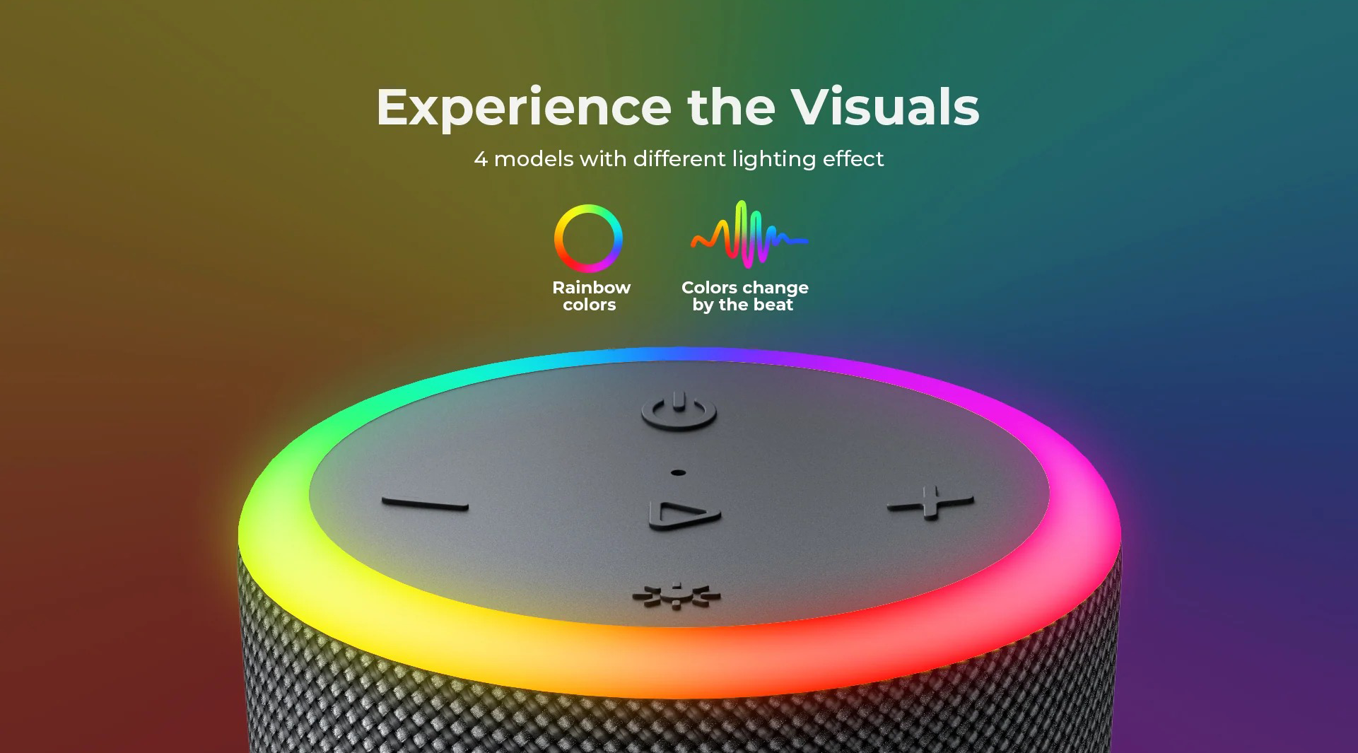 Altavoz Bluetooth Portátil con Emparejamiento Estéreo PX7 RGB-3