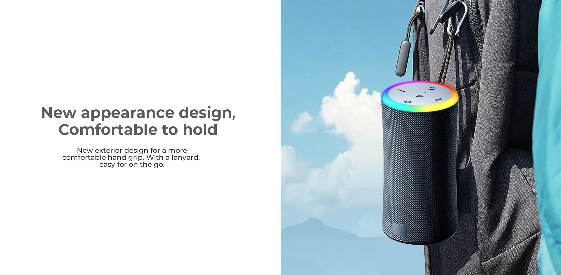 Altavoz Bluetooth Portátil con Emparejamiento Estéreo PX7 RGB-5