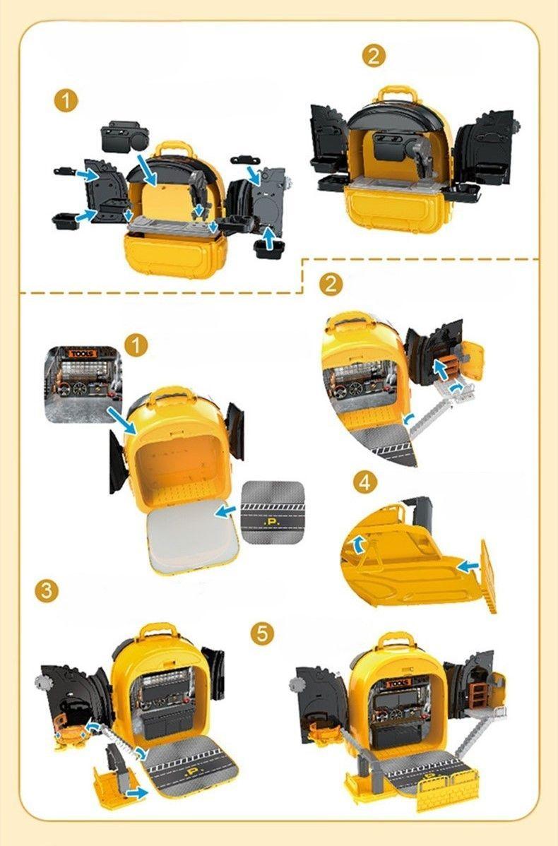 3-in-1 toy juguetes Mochila para herramientas de ingeniería-5