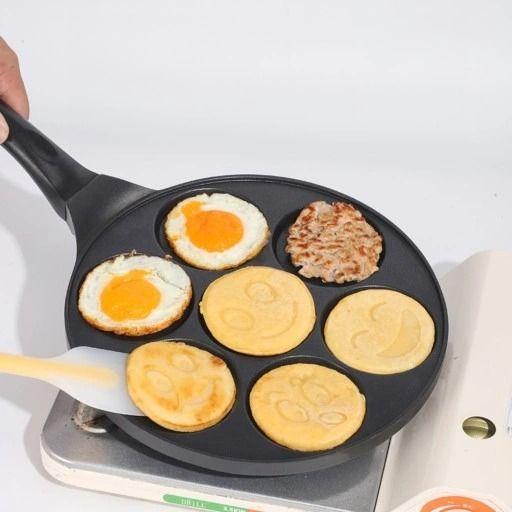 sartén antiadherente Sartén 27 cm cacerola sartén de hierro Negro-3