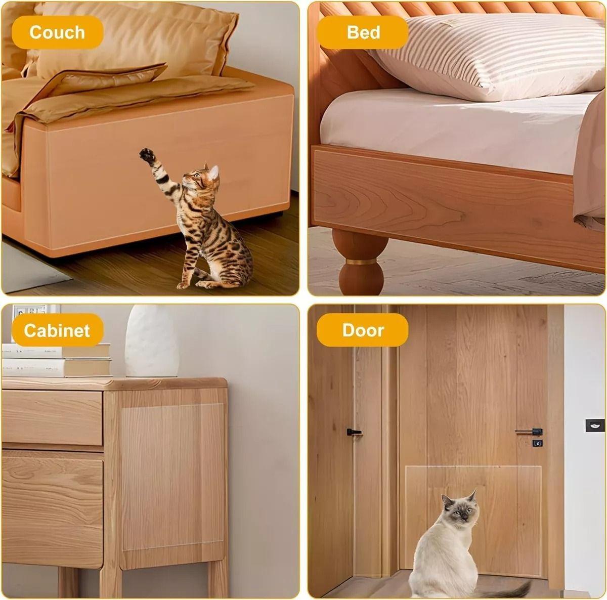 Set 10 Hojas Protector Muebles Cinta Antiarañazos Gato-6