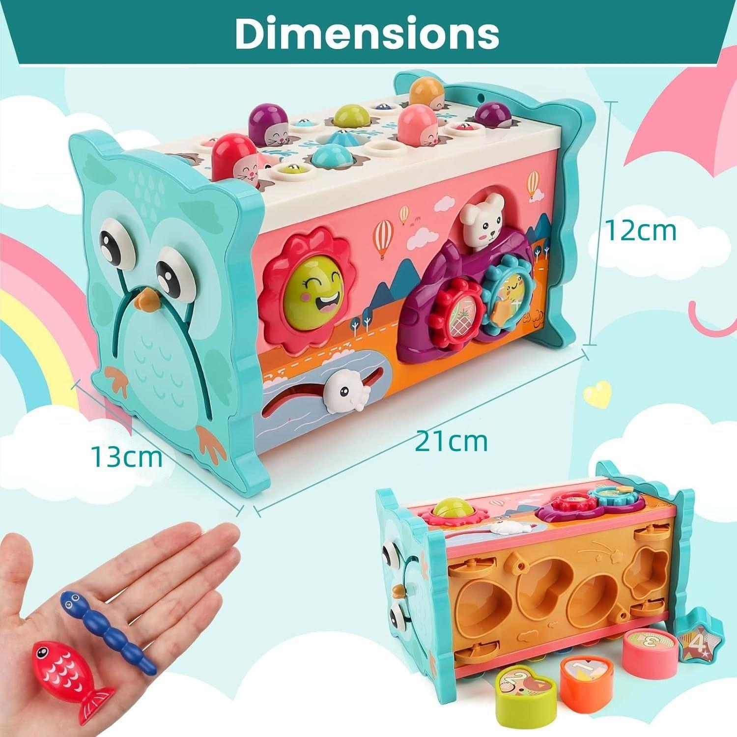 Juguetes 3 en 1 golpear topos y pesca y golpea el piano-2