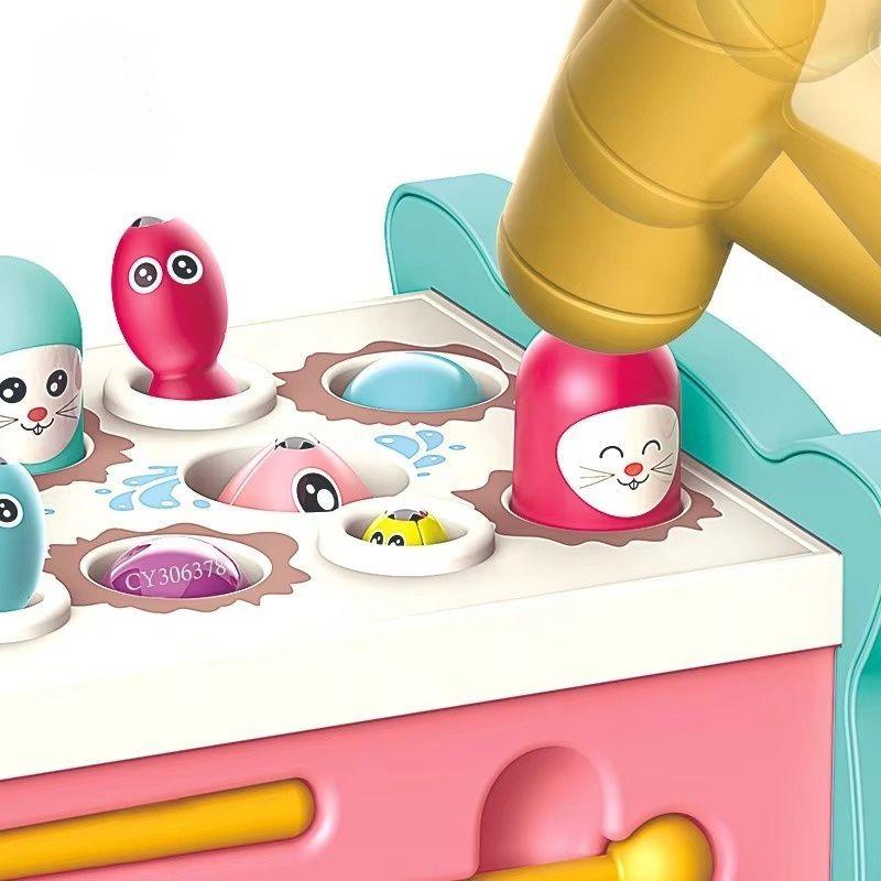 Juguetes 3 en 1 golpear topos y pesca y golpea el piano-5