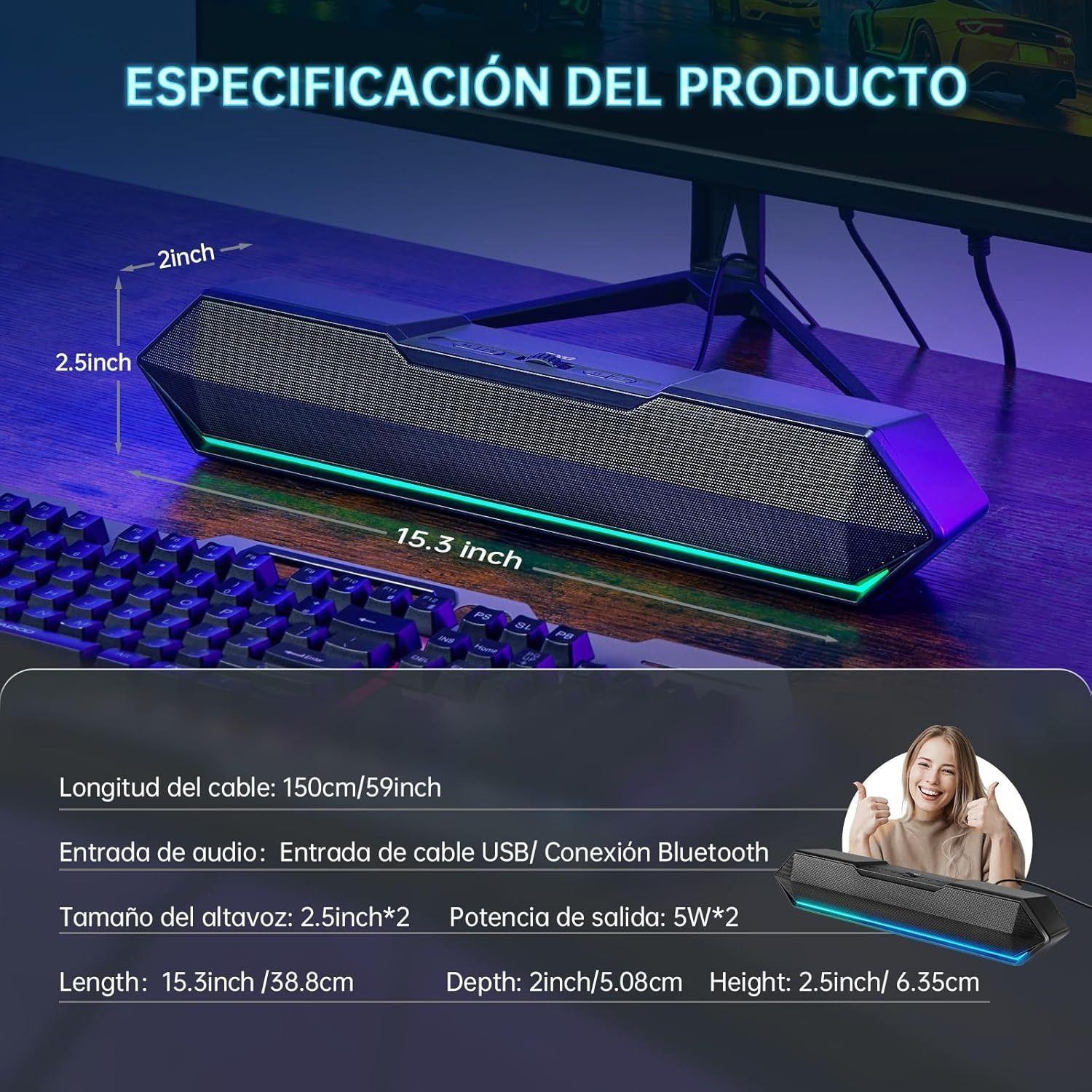 Bocina Subwoofer Altavoz Portátil Bluetooth 5.3 Micrófono-3