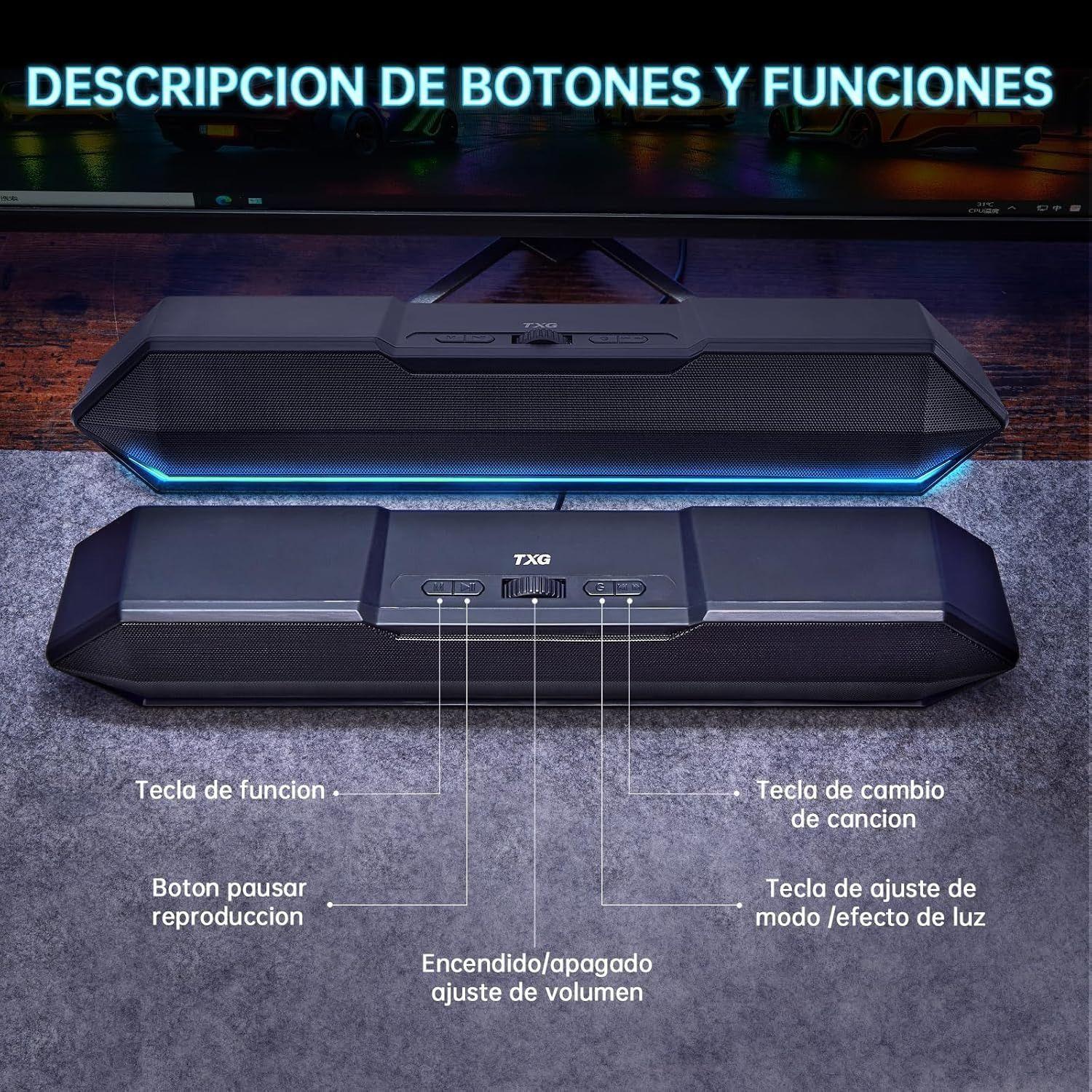 Bocina Subwoofer Altavoz Portátil Bluetooth 5.3 Micrófono-7