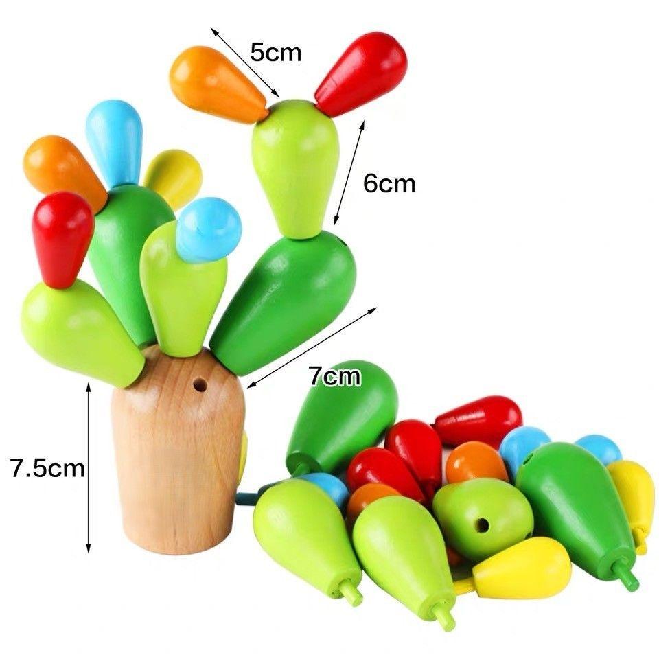 cactus madera bloques de construcción educacional  juguetes-6