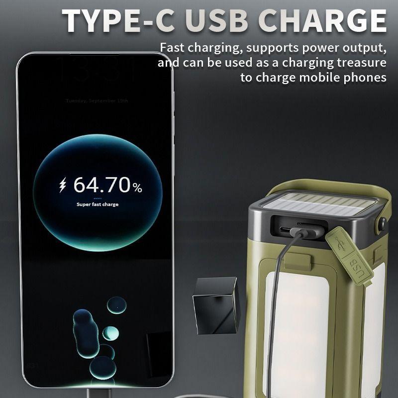 Linterna de camping kit Solar De Camping Luz Emergencia Usb-4