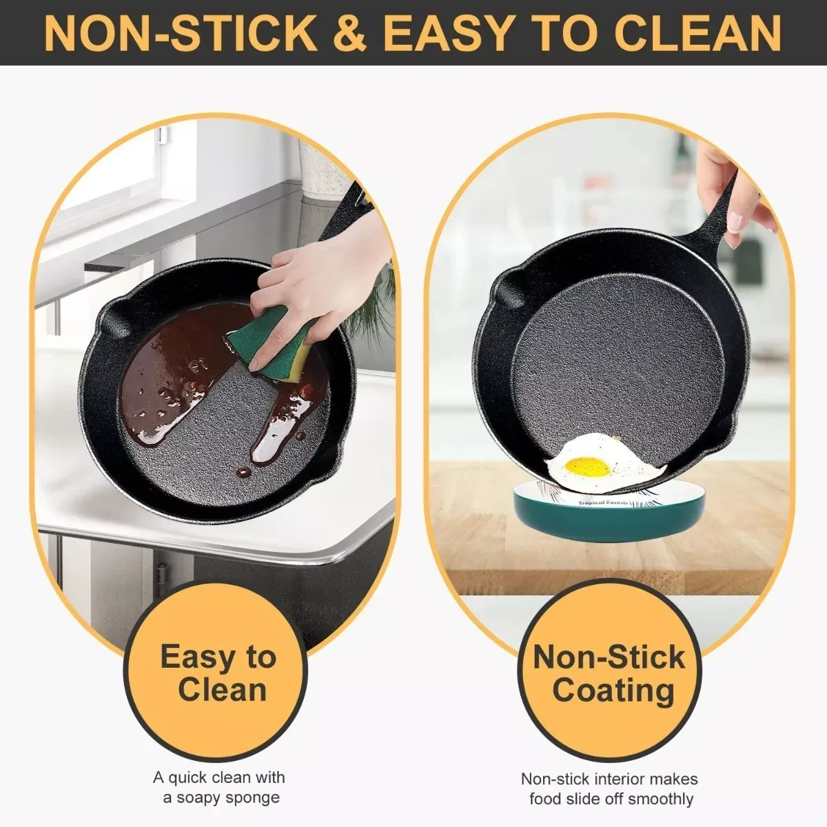 Set 3 Sarternes Hierrro Fundido tipo Wok-3