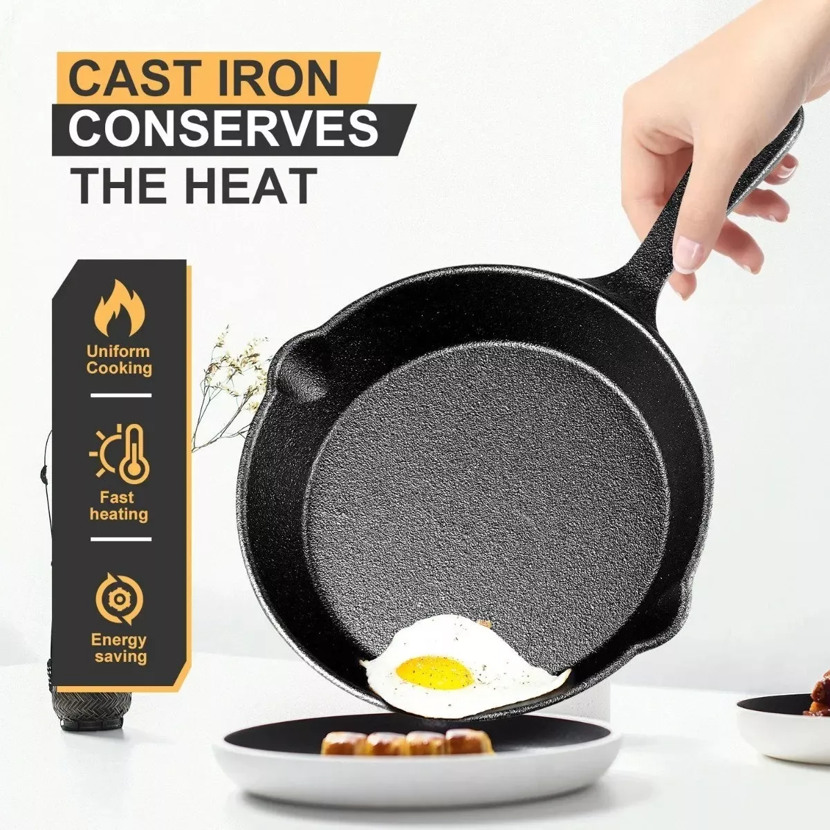 Set 3 Sarternes Hierrro Fundido tipo Wok-5