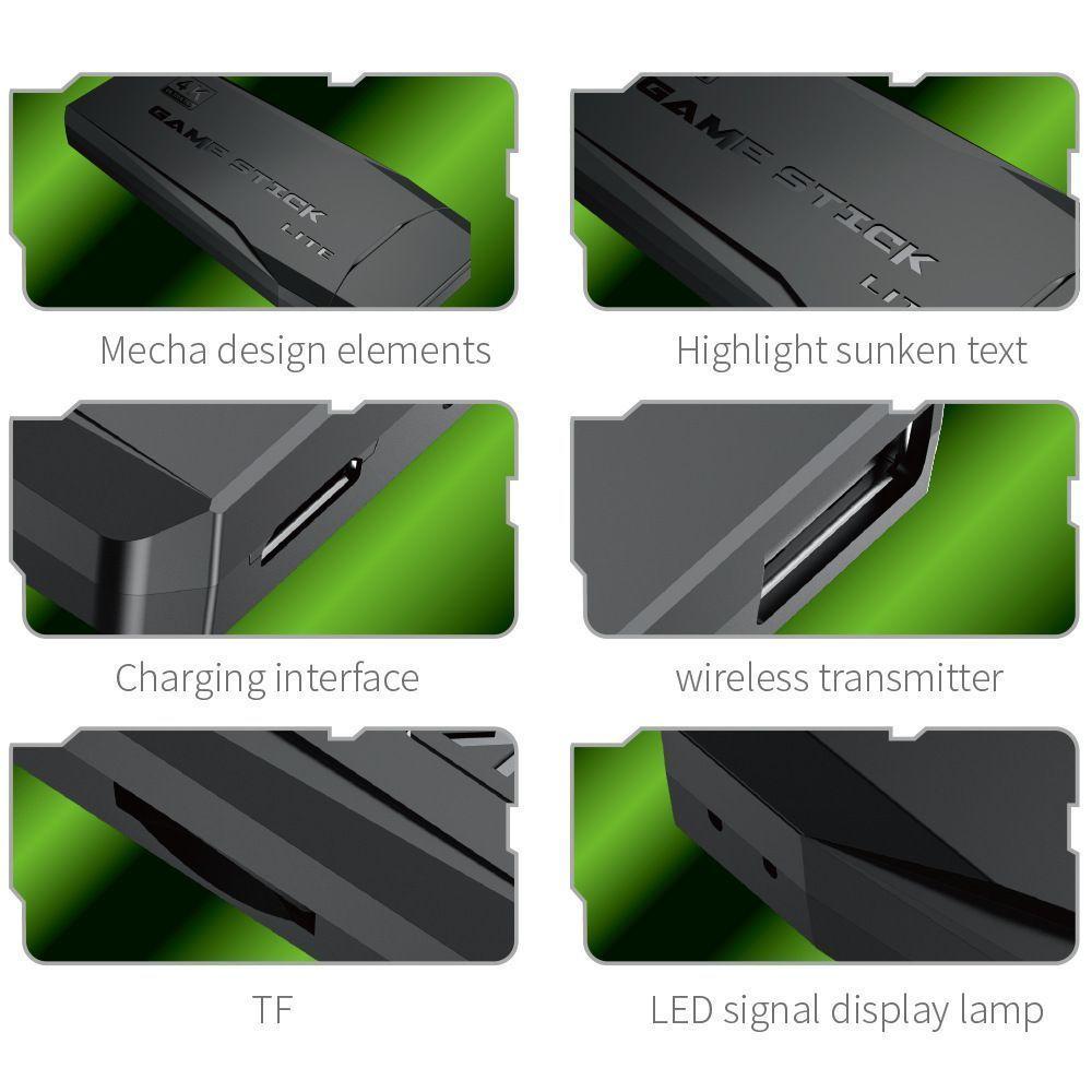 Consola de Videojuegos 4K Stick 64GB Mando Inalámbrico Doble-6