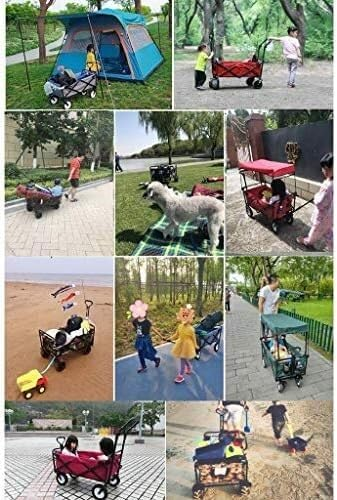 Carrito De Paseo Plegable 3 En 1 Portátil Cubierto 83×51×105 CM-4