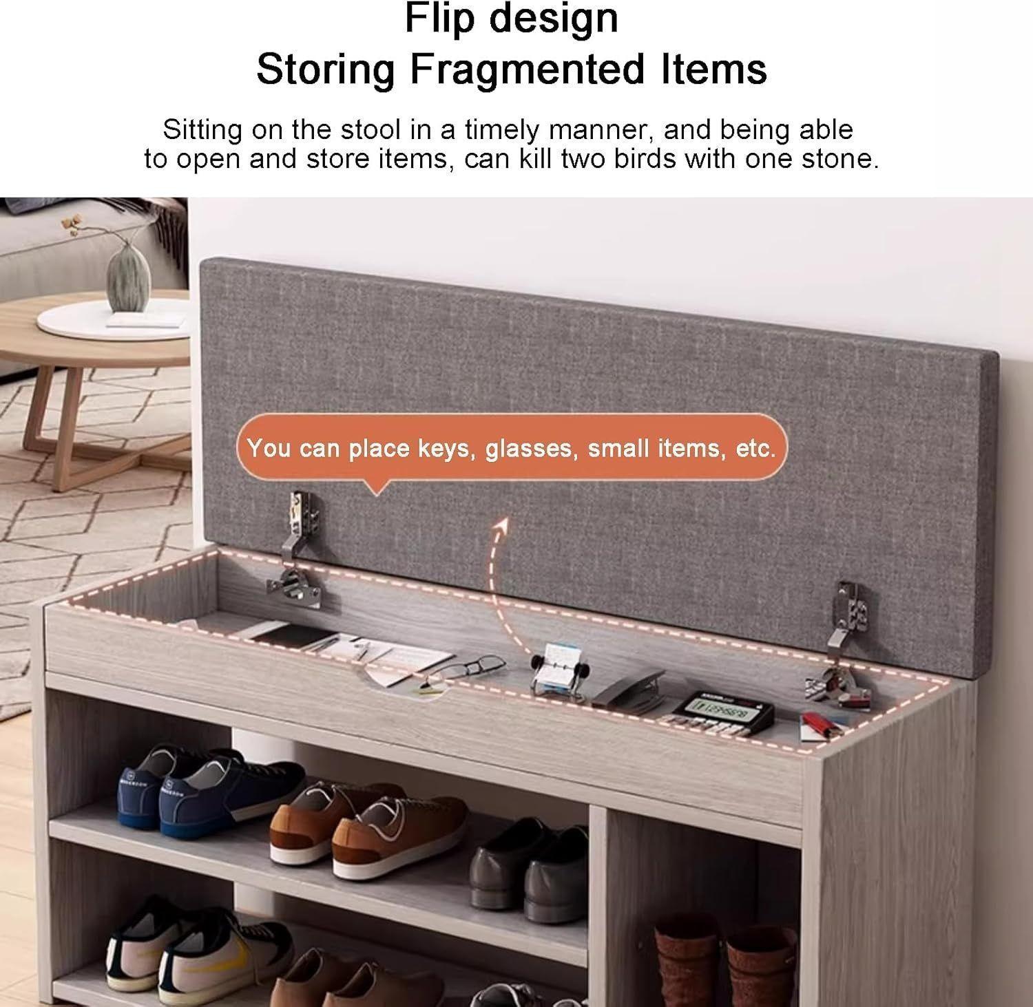 Zapatero Organizador Zapatos Banca Probador De Zapato Bota Con Cajon-2