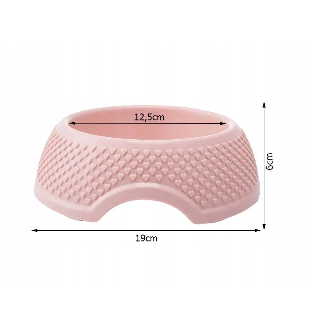 Set 2 cuenco para mascotas acero inoxidable+plástico rosa-2