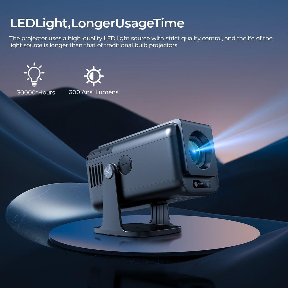 Proyector V1 300 ANSI 1080P USB HDMI WIFI-6