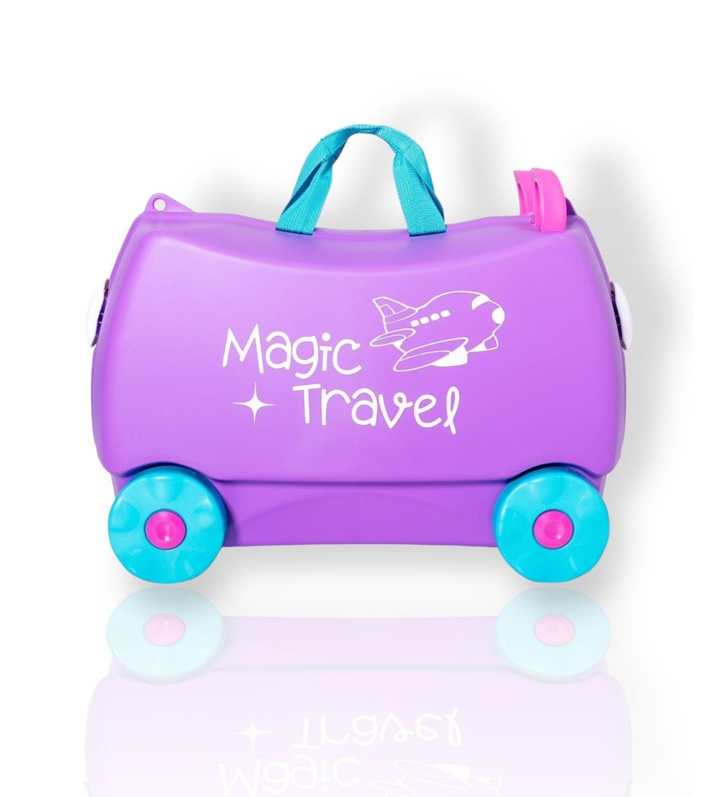 Maleta para niños púrpura 46×21×31 cm puede sentarse-2