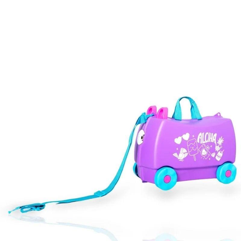 Maleta para niños púrpura 46×21×31 cm puede sentarse-5