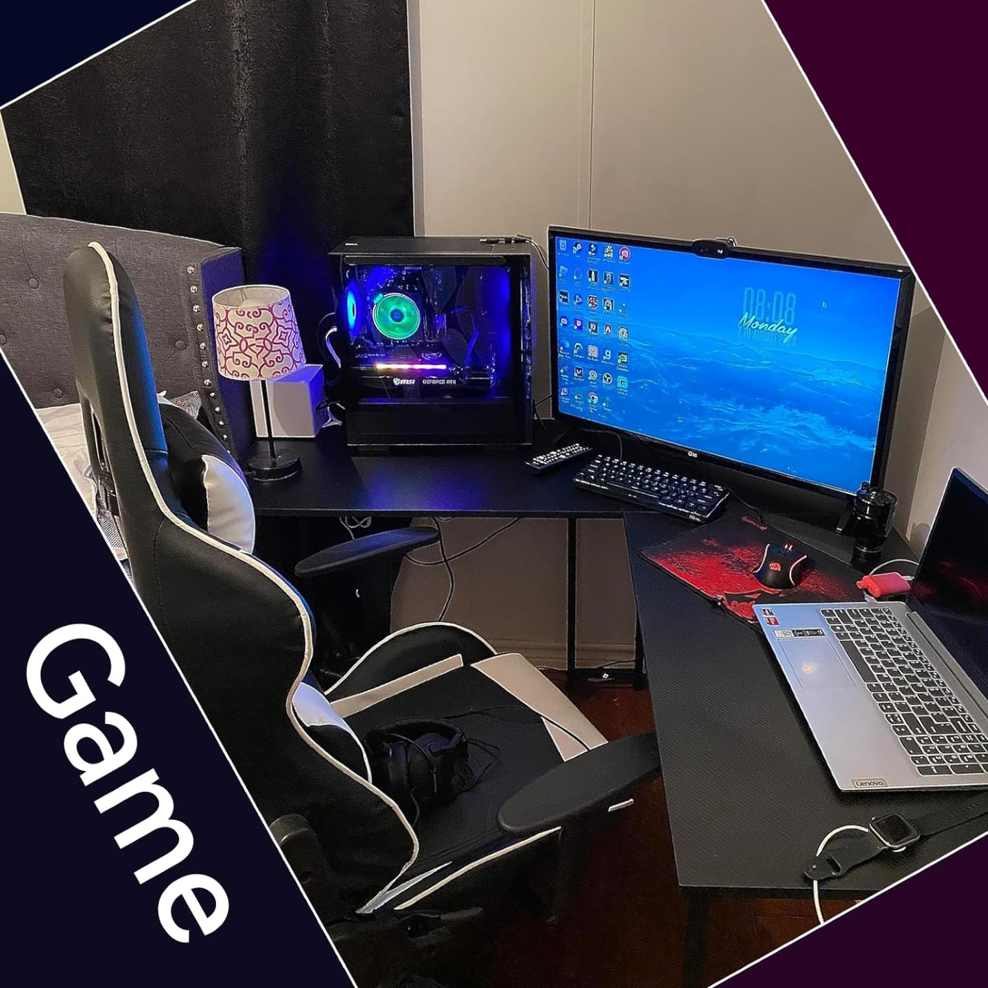 Escritorio Gamer En Forma de L de 51 pulgadas.-2