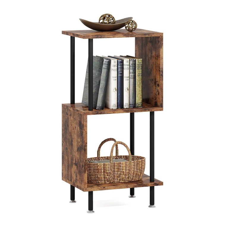 Estantería moderna de tres niveles en forma de S-2