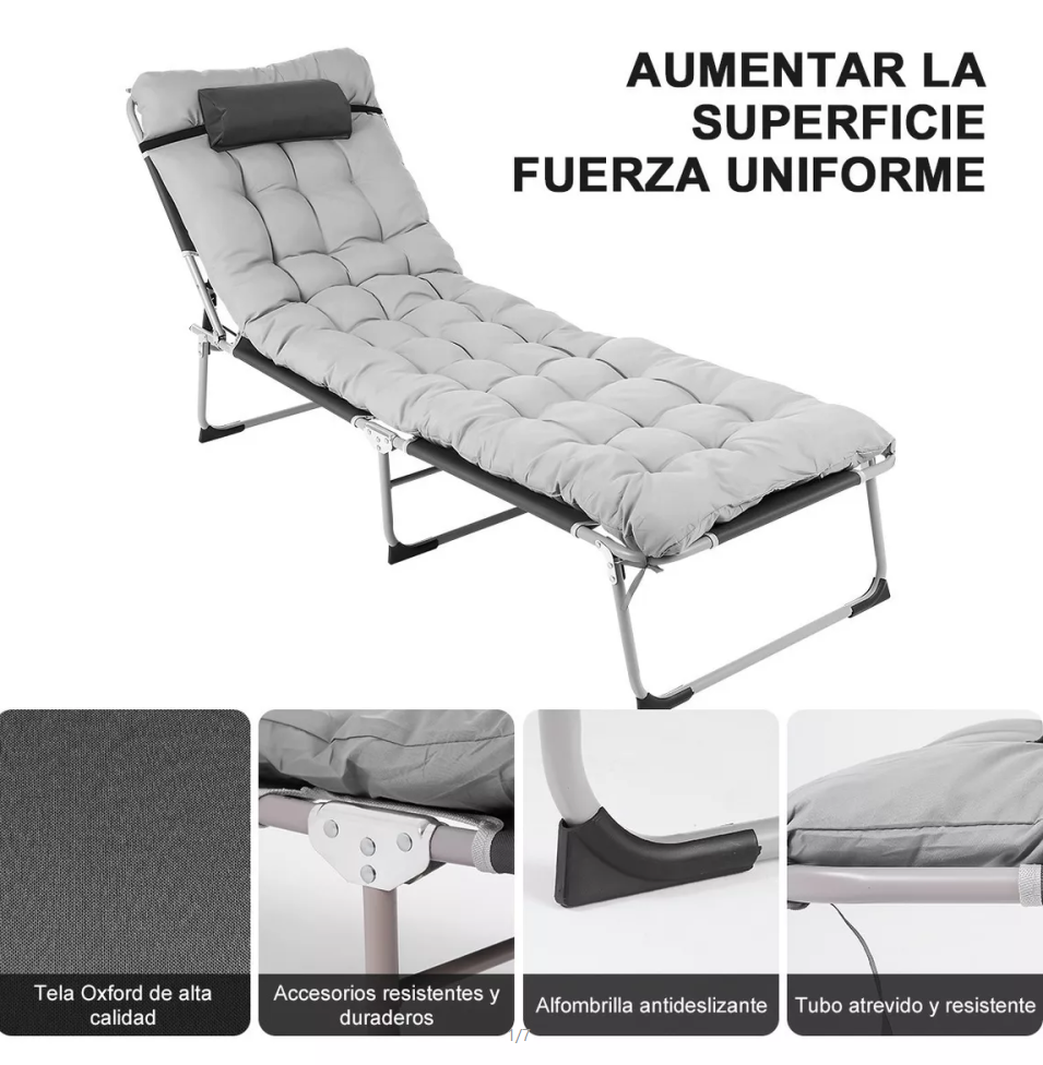 Cama Portatil Plegable De Reforzado Con Colchon Desmontable-4