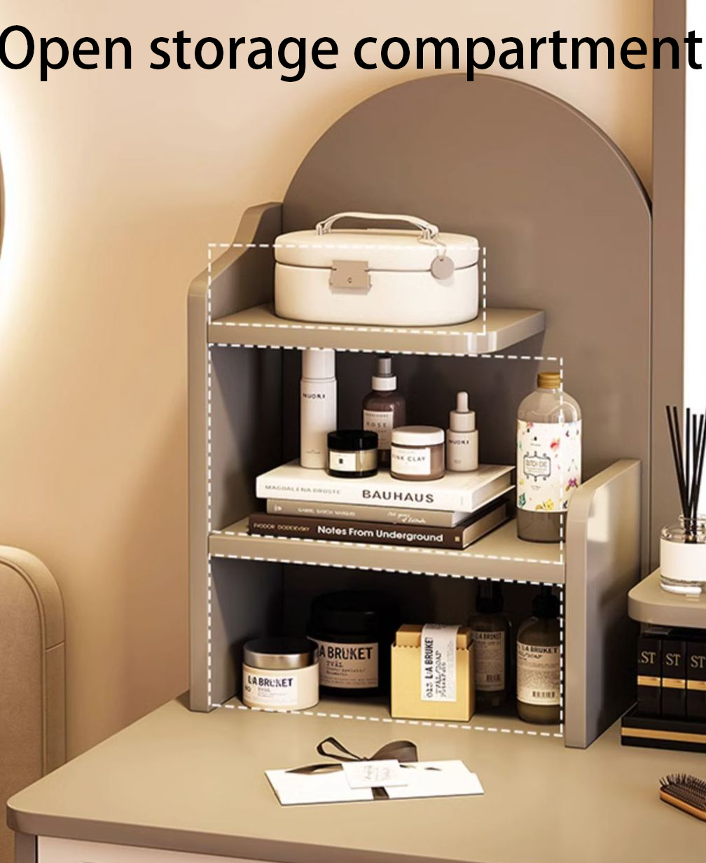 Espejo Escritorio Vanity Gris-4