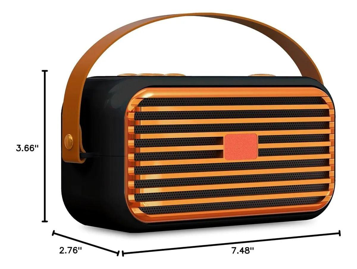 Parlante Vintage Mini Sound Portátil Bluetooth TF AUX USB Negro-4