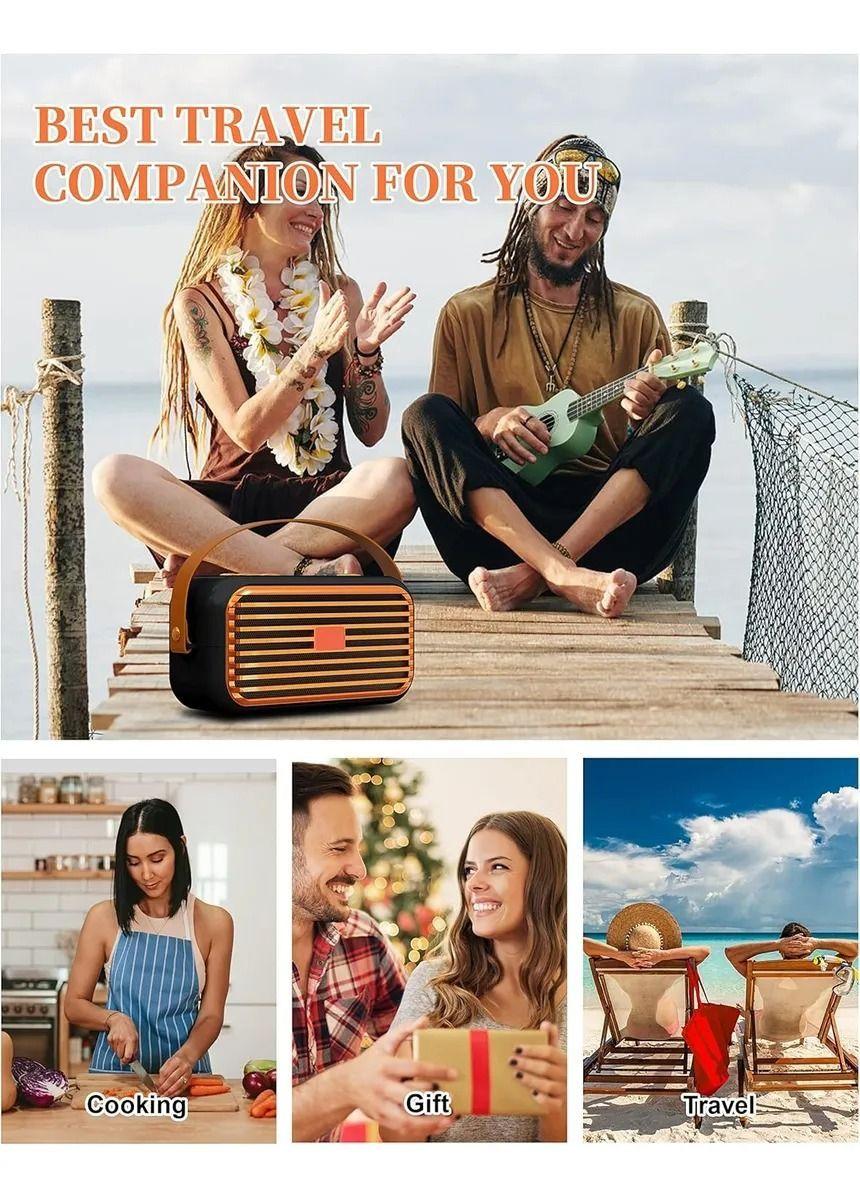 Parlante Vintage Mini Sound Portátil Bluetooth TF AUX USB Negro-7