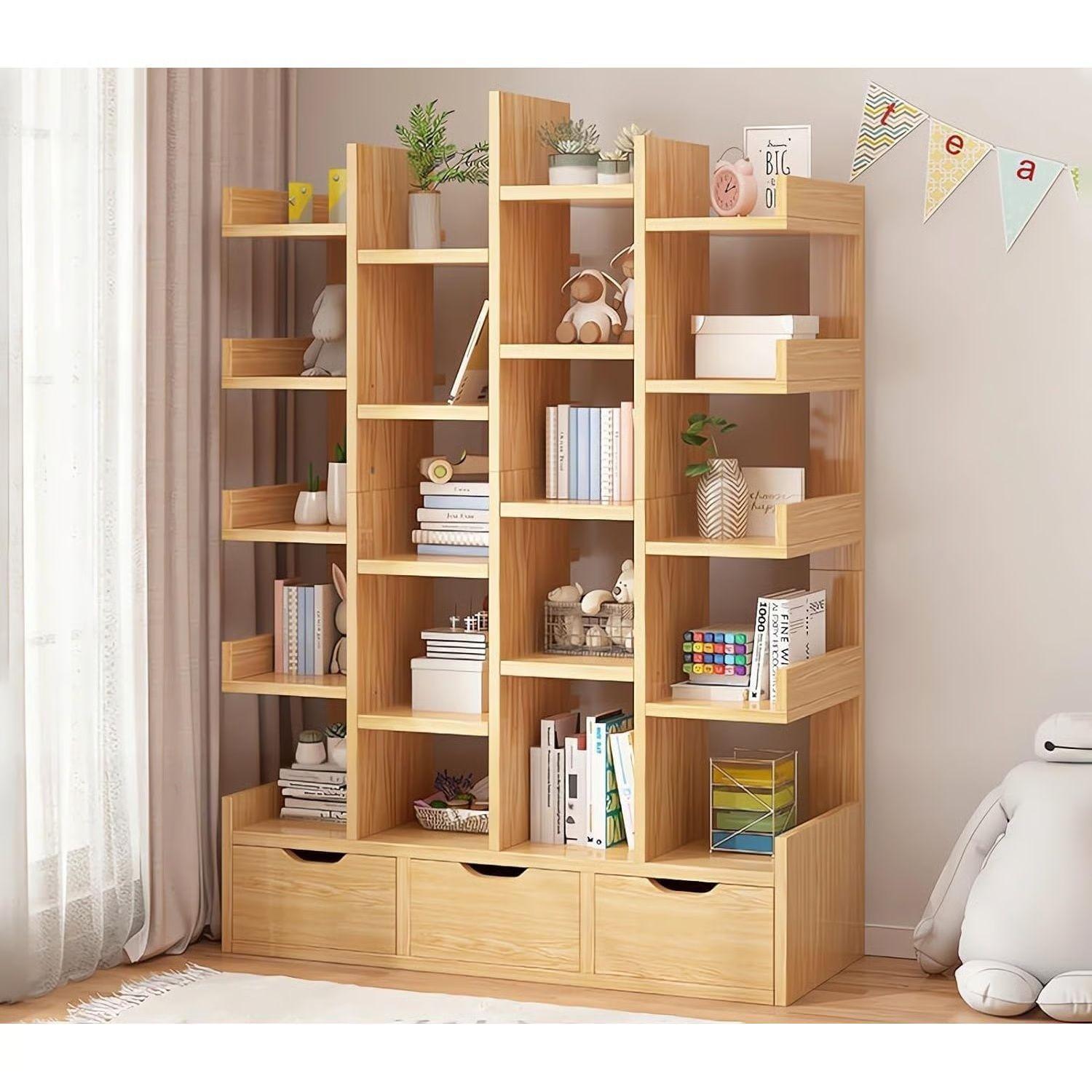 23 Pisos, Escritorio Organizador Estantes De Madera 23 Pisos Con Cajón-2