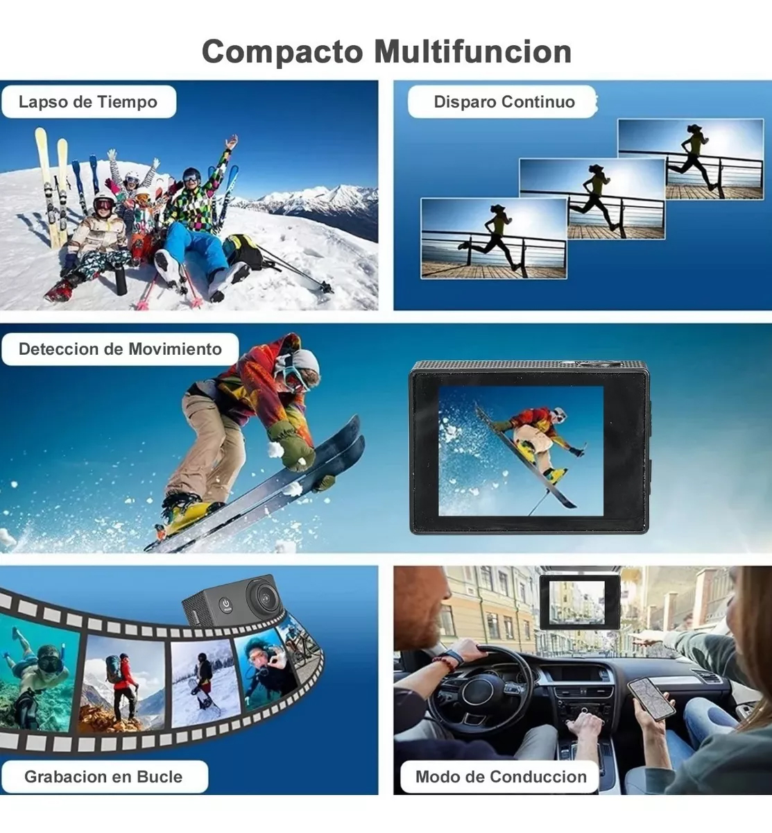 Camaras De Video Deportiva Camara  4k Wifi Videocamara-4