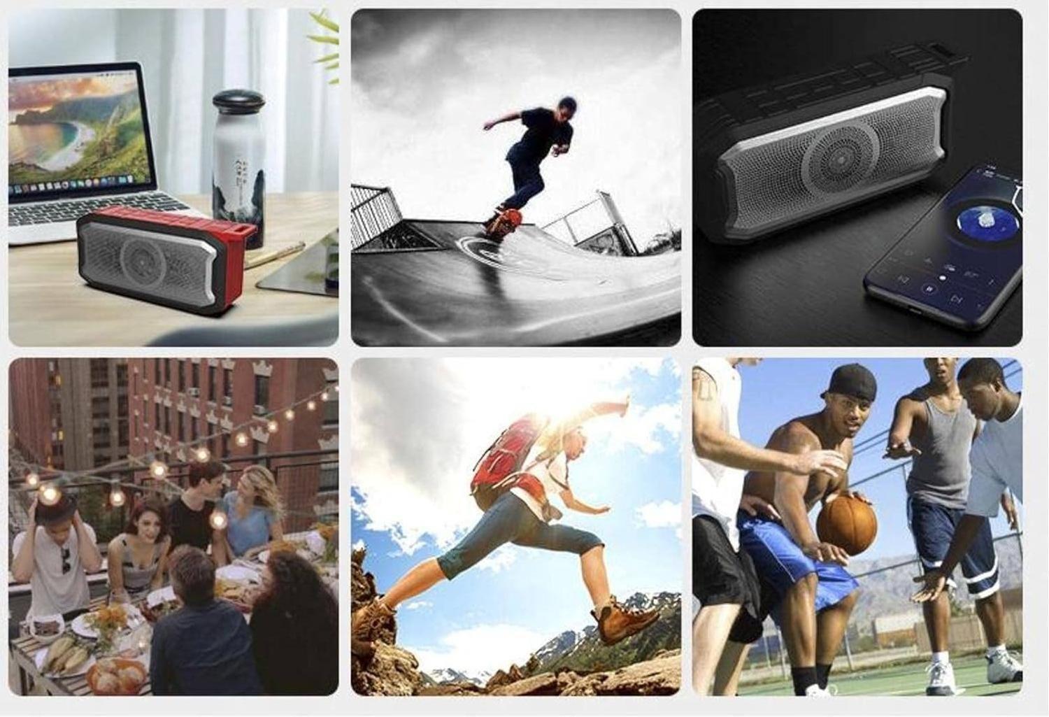 Parlante Bluetooth Sound Inalámbrico USB IPX7 Portátil Negro-7