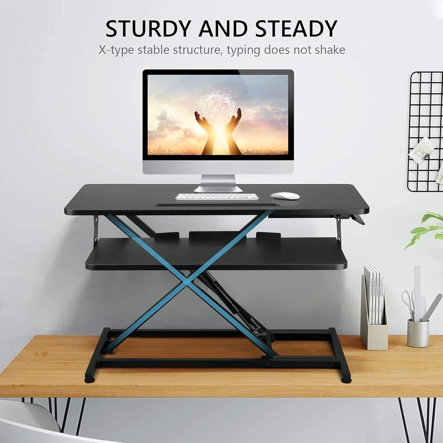 Escritorio De Ordenador Elevado Altura Regulable-4