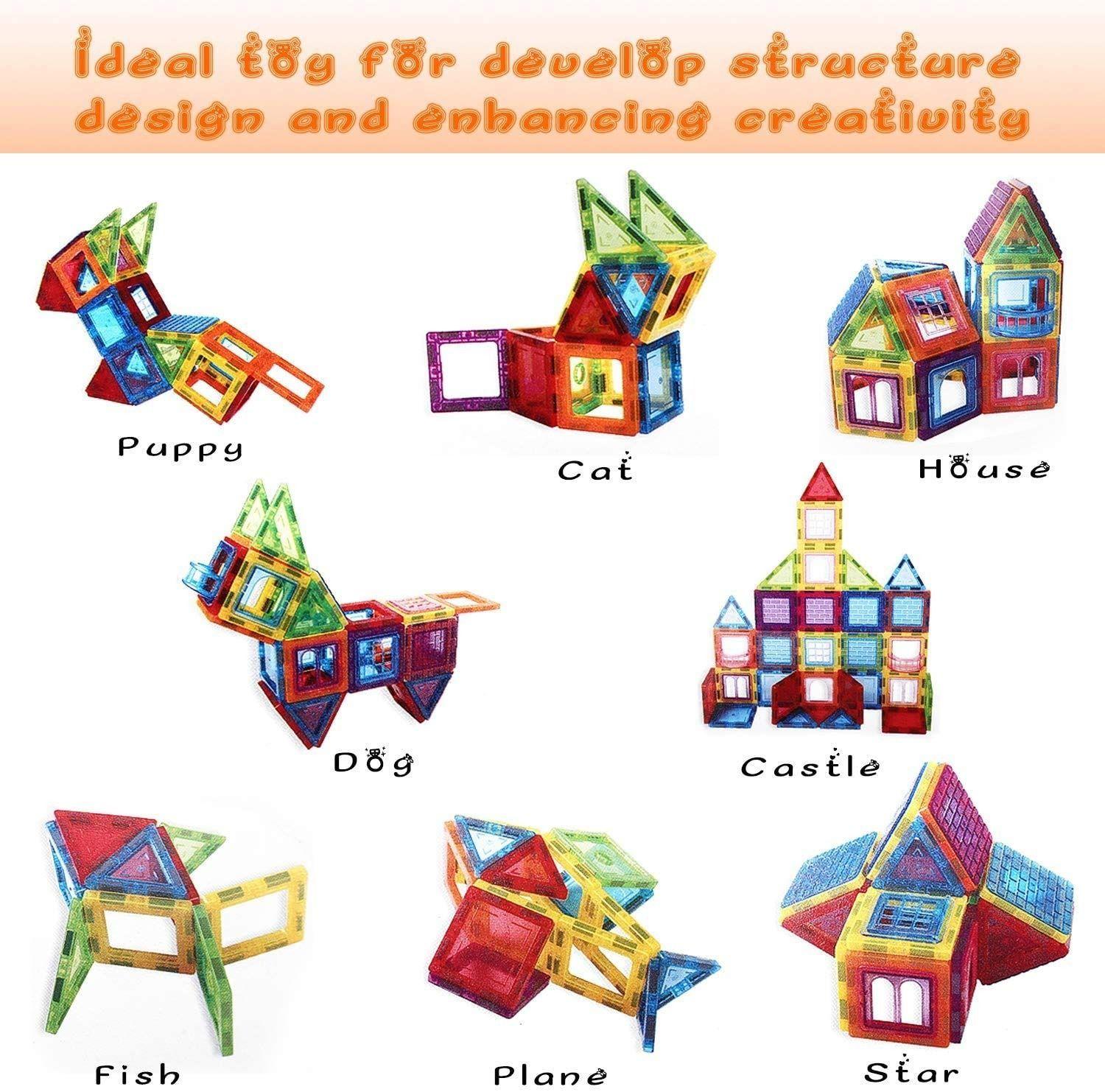 100pcs DIY juguetes Bloques de construcción magnéticos-4