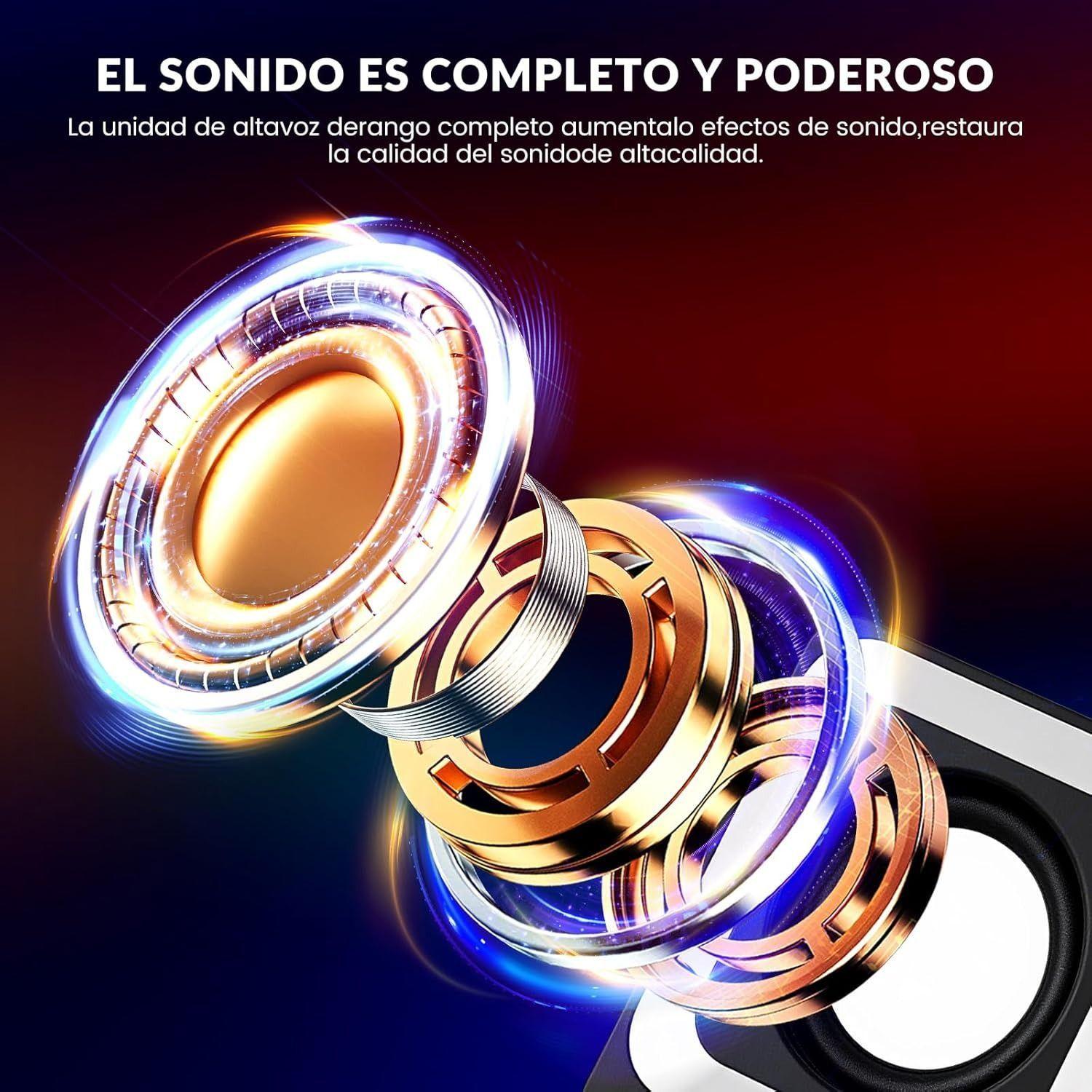 Parlante Bluetooth Portátil Bocinas Inalámbrica Con RGB Negro R1-3