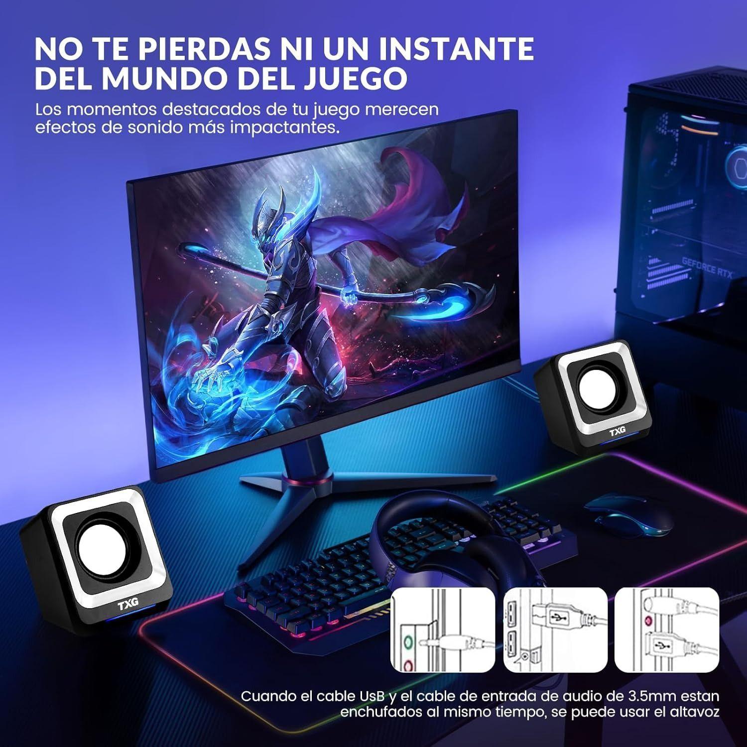 Parlante Bluetooth Portátil Bocinas Inalámbrica Con RGB Negro R1-4