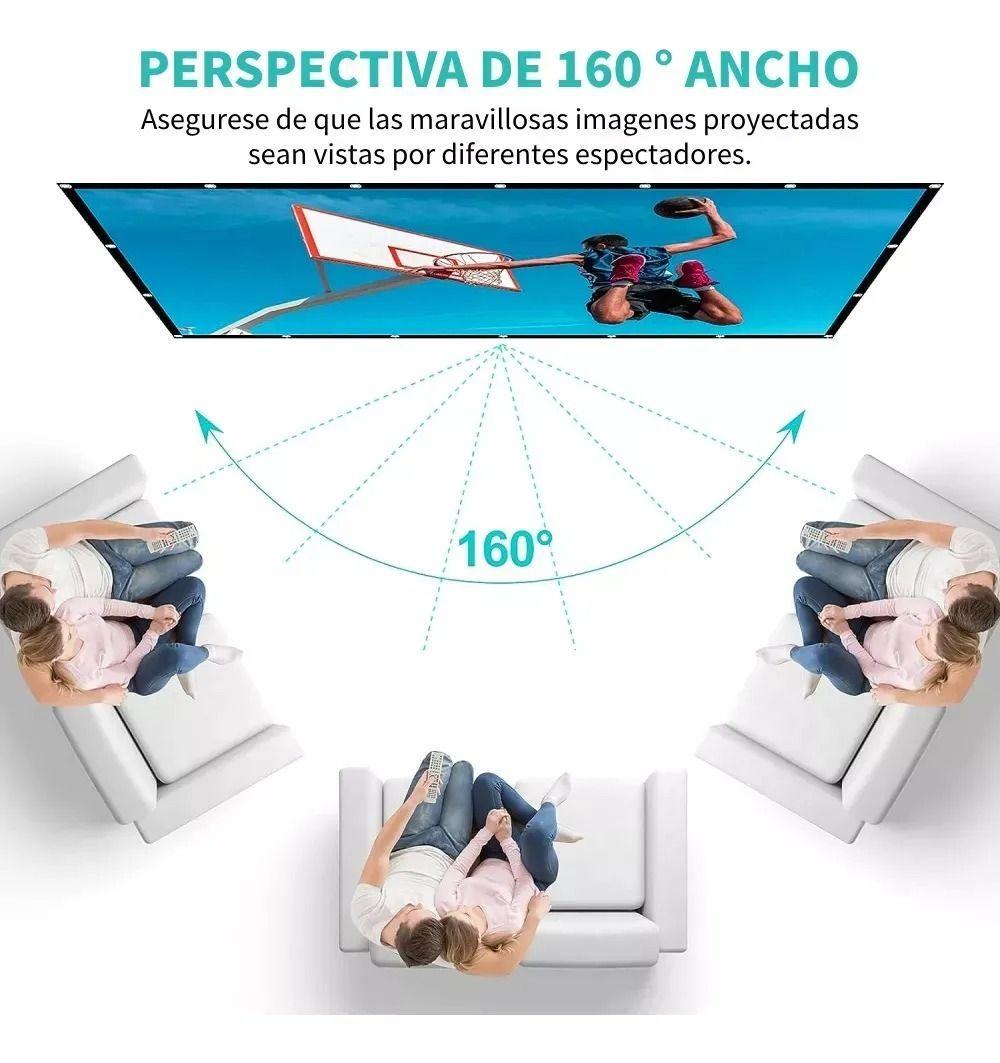 Telón Mural De Proyector Pantalla Portátil 150 Pulgadas-2