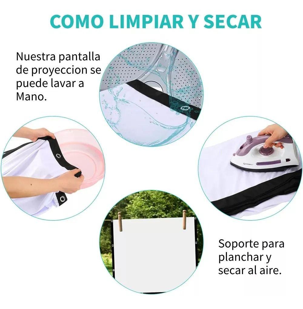 Telón Mural De Proyector Pantalla Portátil 150 Pulgadas-3