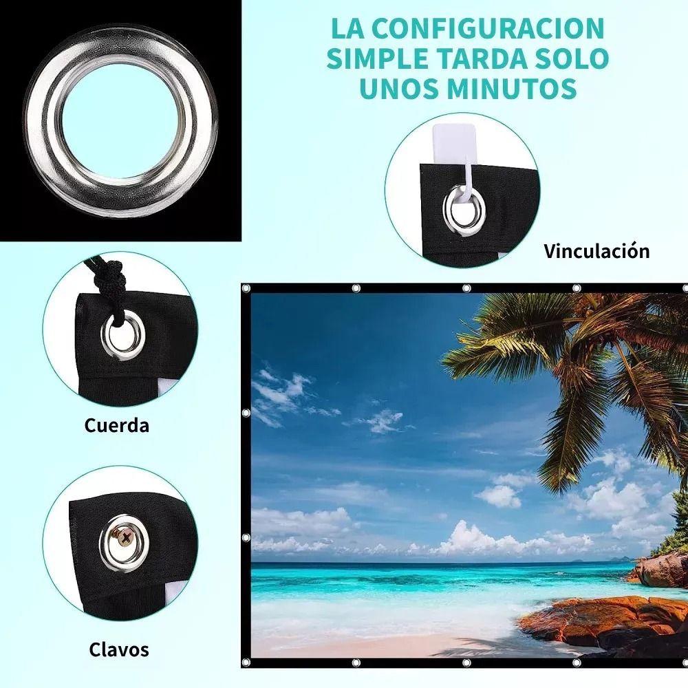 Telón Mural De Proyector Pantalla Portátil 150 Pulgadas-6