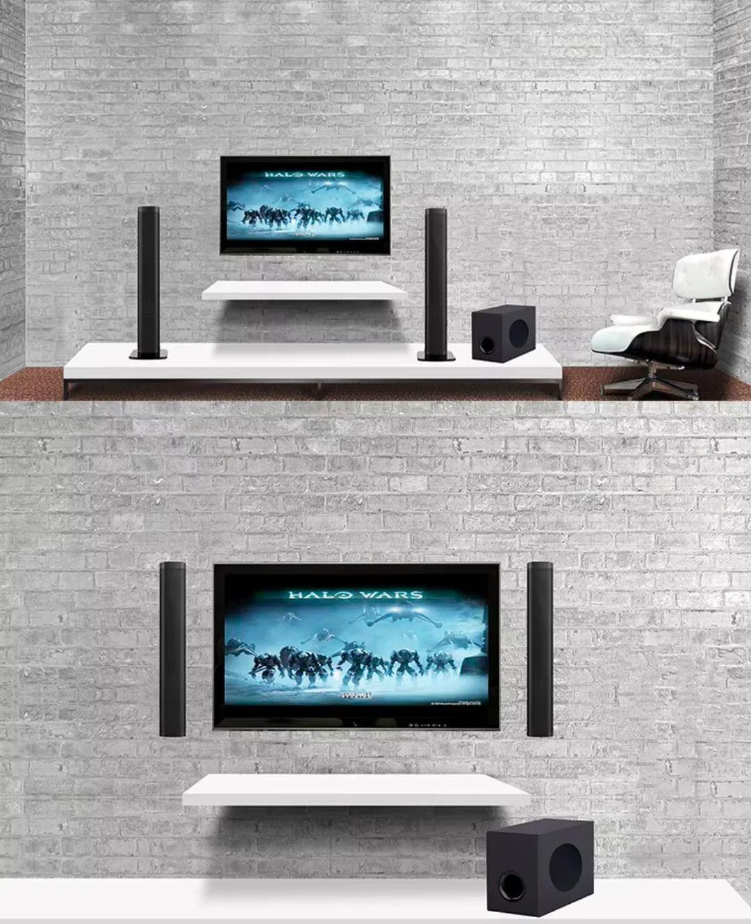 Barra De Sonido Teatro En Casa con Conexión Bluetooth Conexiones USB-2