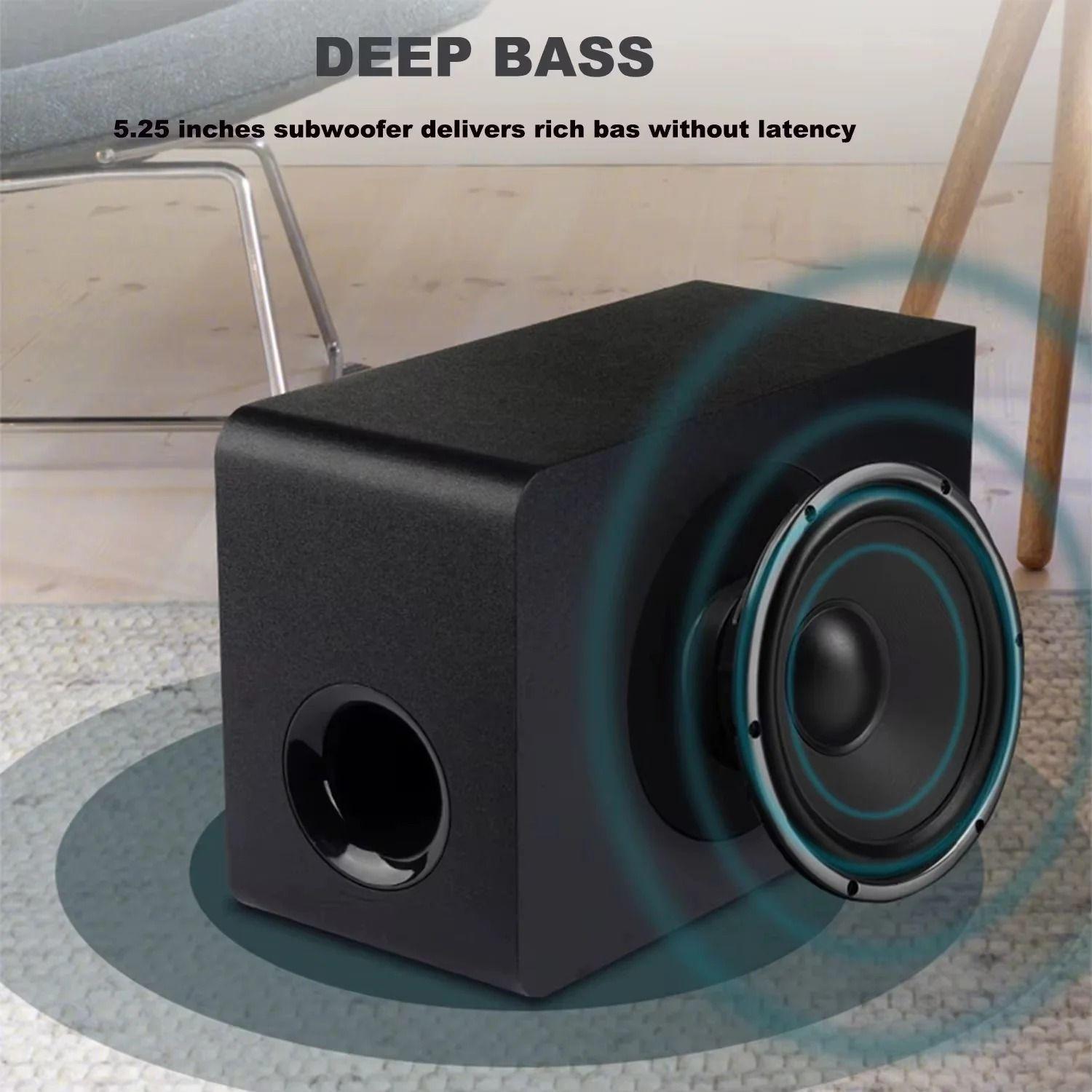 Barra De Sonido Teatro En Casa con Conexión Bluetooth Conexiones USB-6