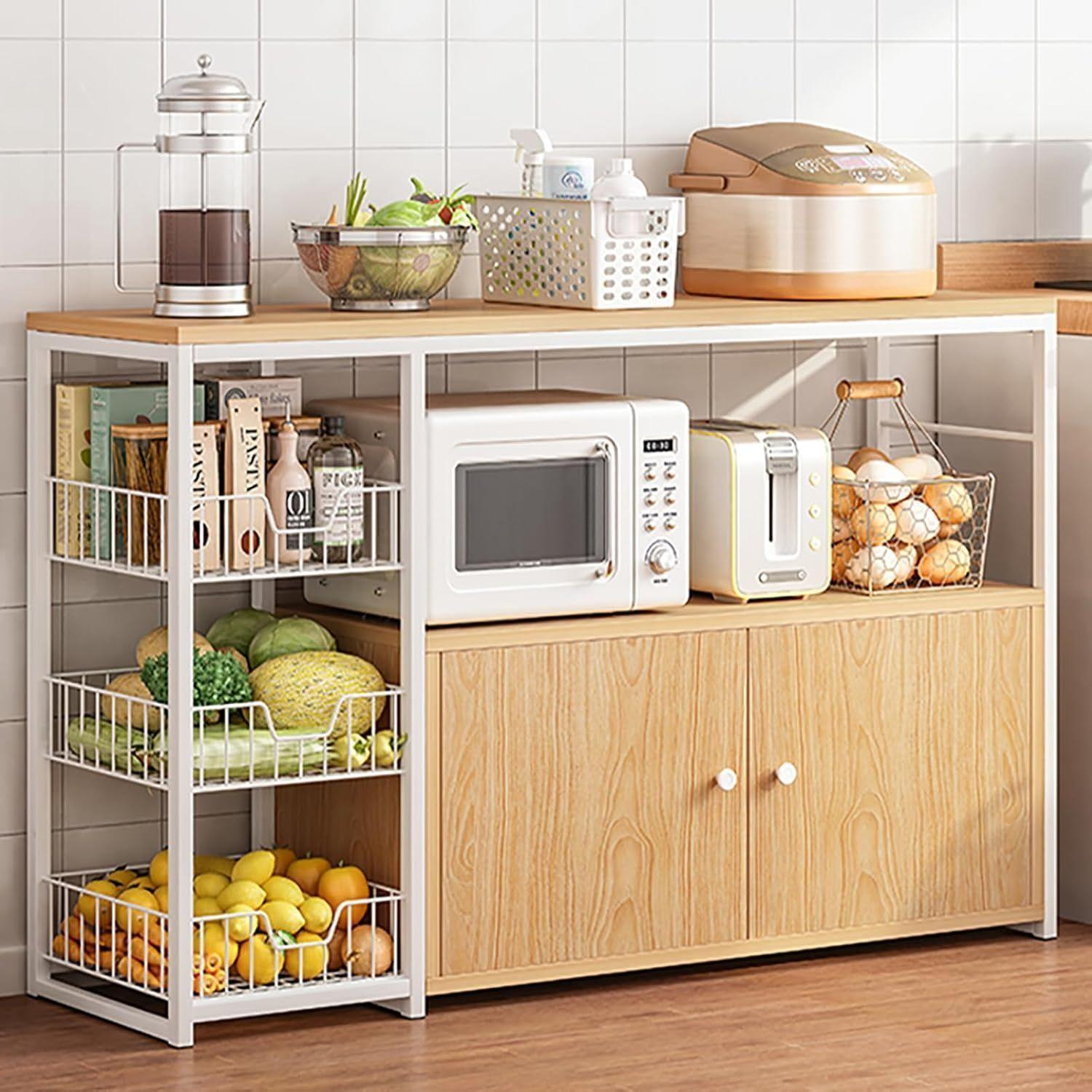 Mueble Organizador Cocina Microondas Despensa Minimalista 100×30×80cm-4