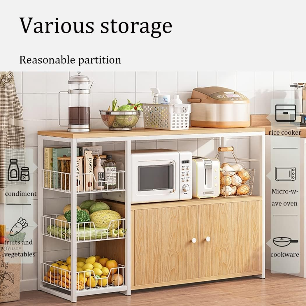 Mueble Organizador Cocina Microondas Despensa Minimalista 100×30×80cm-5