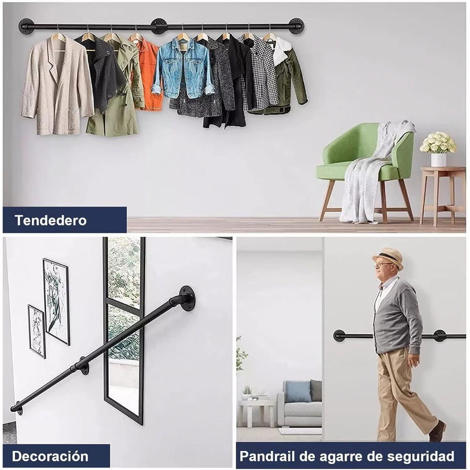 Pasamanos De Barandal De Escaleras Profesionales 3 Metro Negro-4