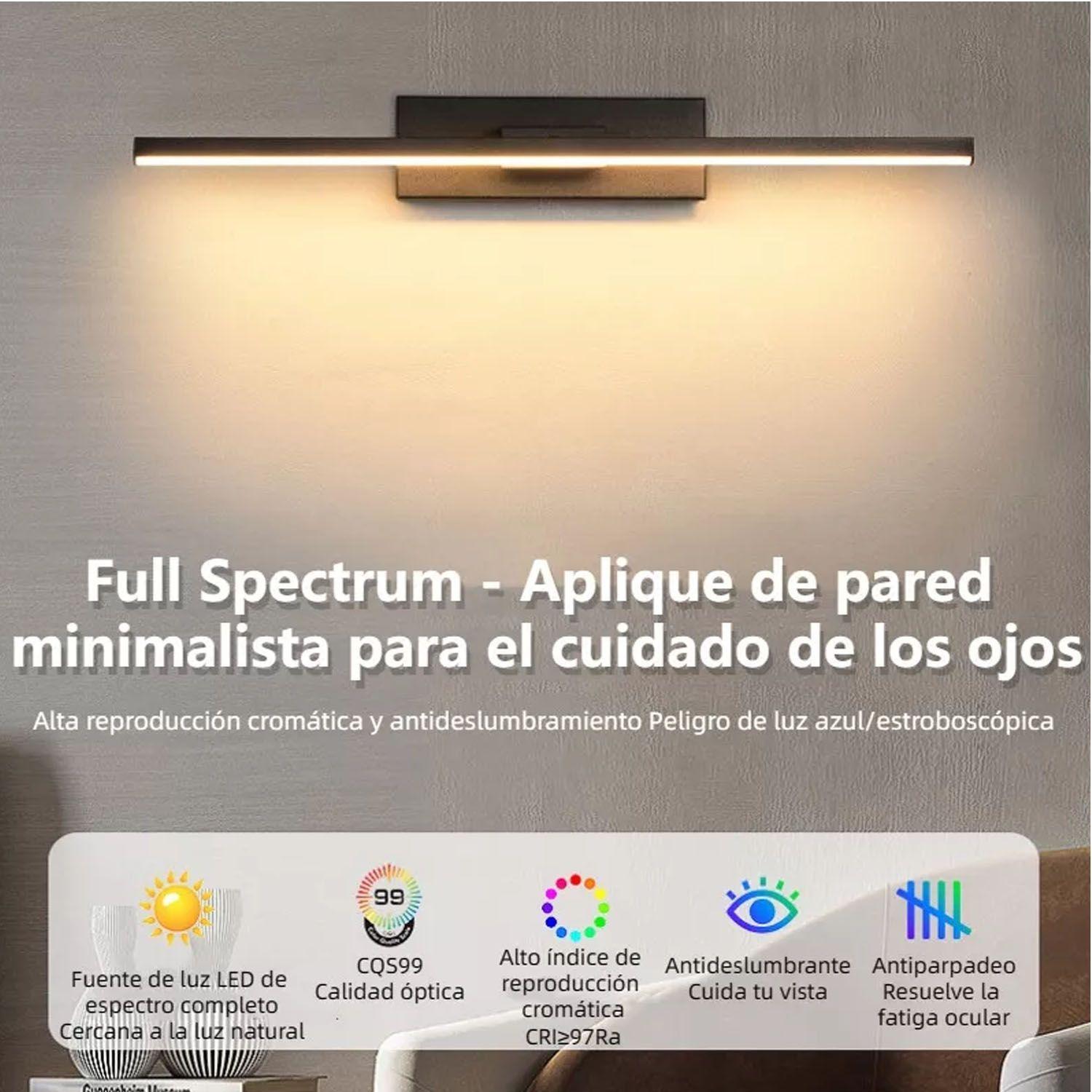 Lámpara Arbotante Espejo Dormitorio Pared Baño Luz Led 30cm-5