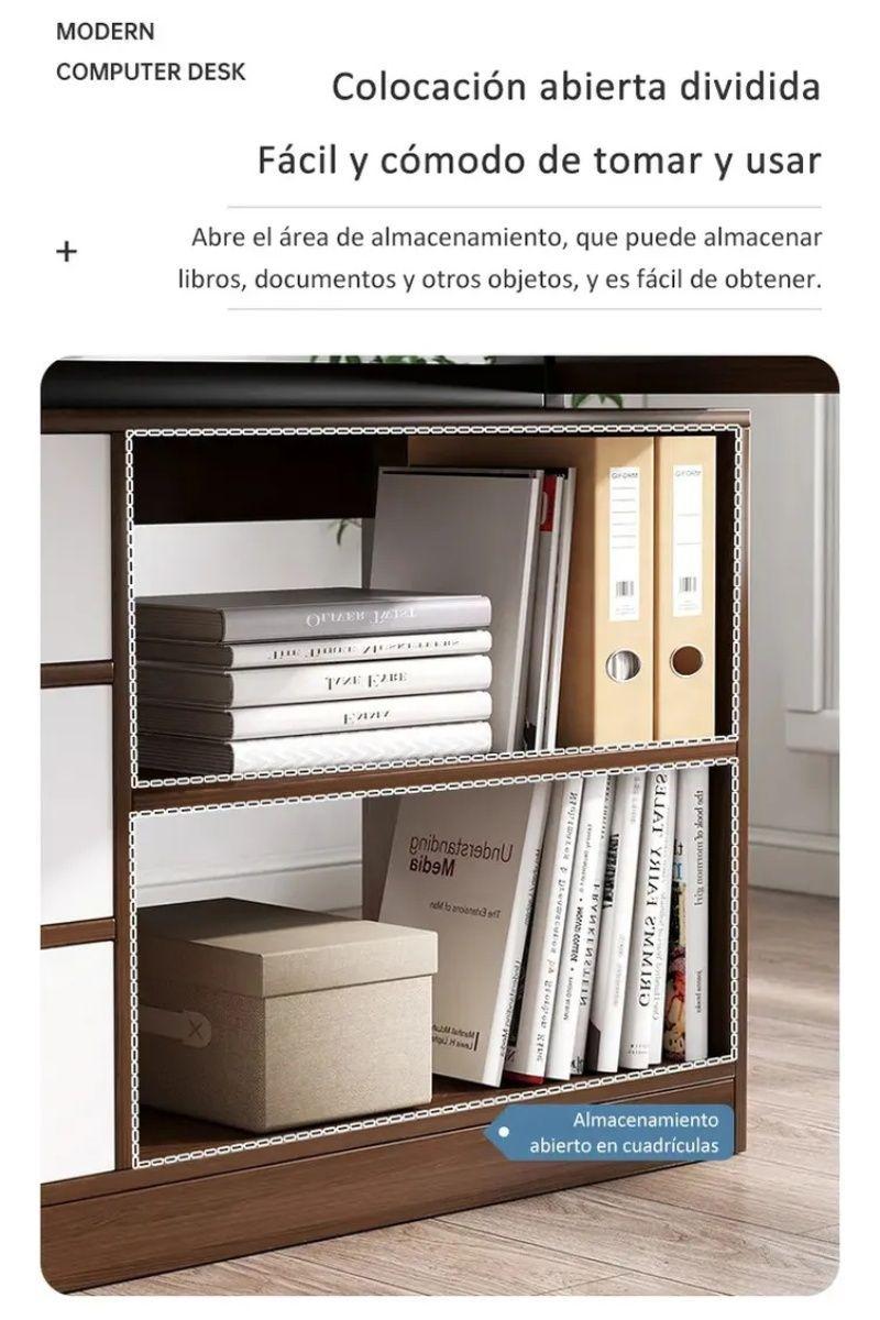 Escritorio Moderno Con Cajoneras 120x80x75cm Para Oficina-3
