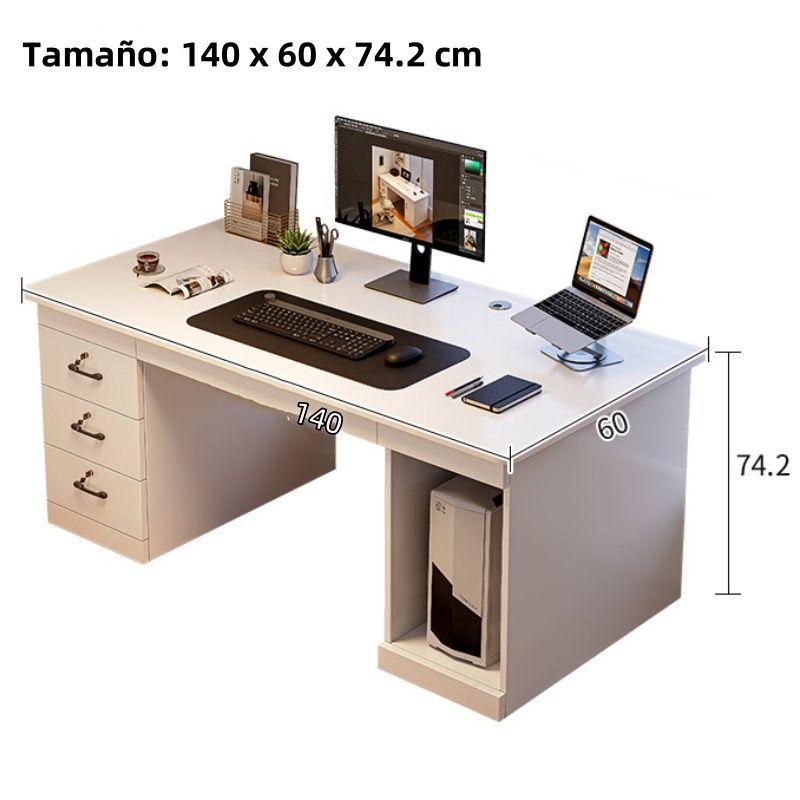 Escritorio Moderno Con Cajoneras 140x60x742cm Para Oficina-2