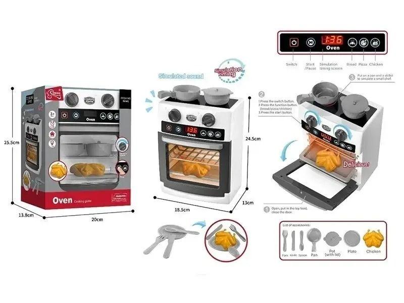 juguete para cocina casitas horno niños Trae pollo asado-2