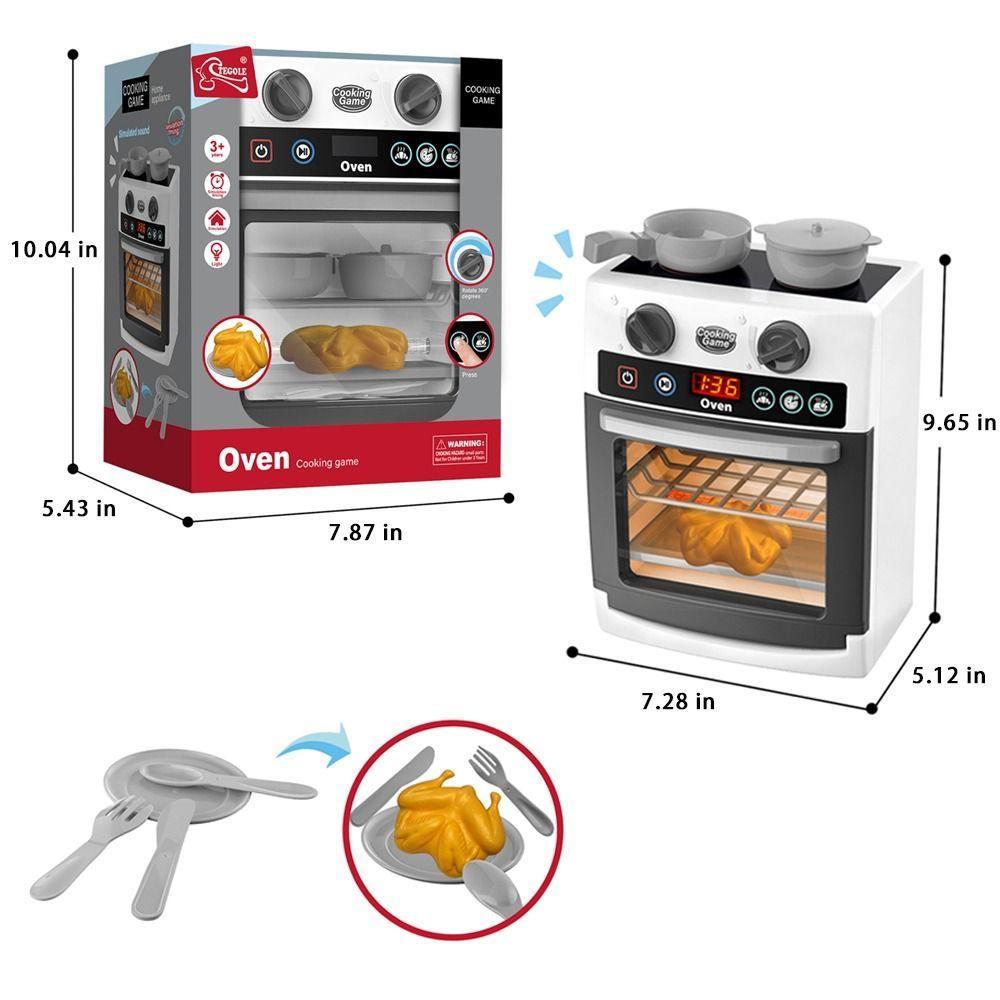 juguete para cocina casitas horno niños Trae pollo asado-3